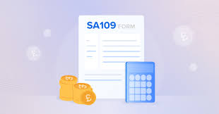 This is a digital illustration featuring a pastel gradient background in shades of light purple and blue. Central to the image is a white document labeled "SA109 CIRM" with blue text and lines indicating content